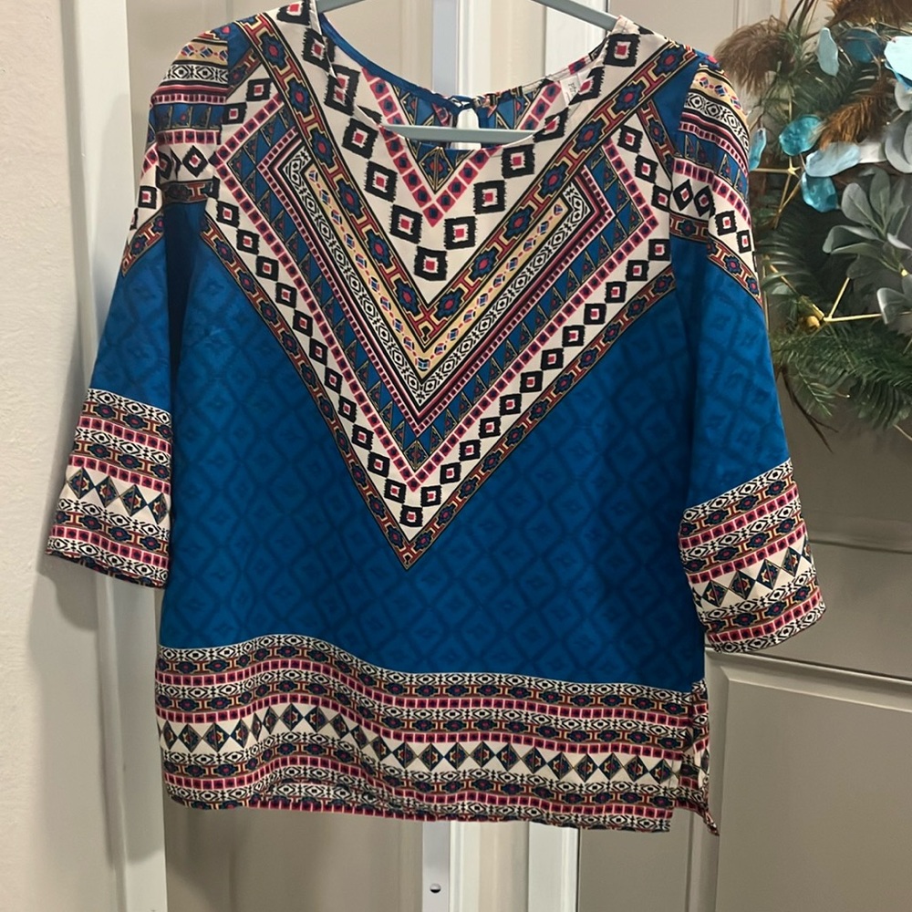 COPY - Pink Owl Aztec top size M
